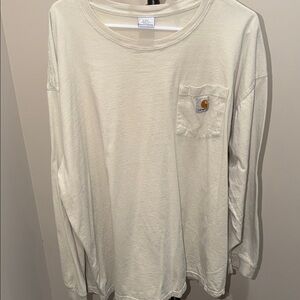 Carhartt Off-White Long Sleeve Pocket Tee